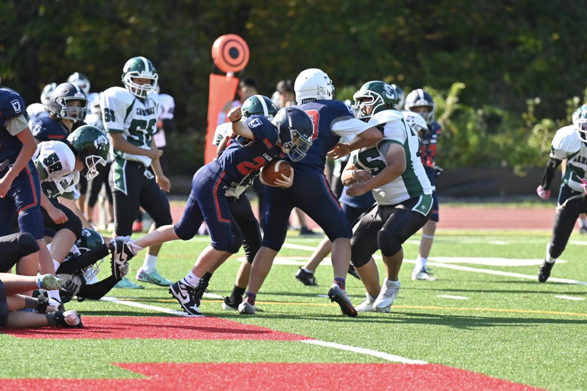 JV Football enjoyed a strong game and victory against Cardigan on October 9.