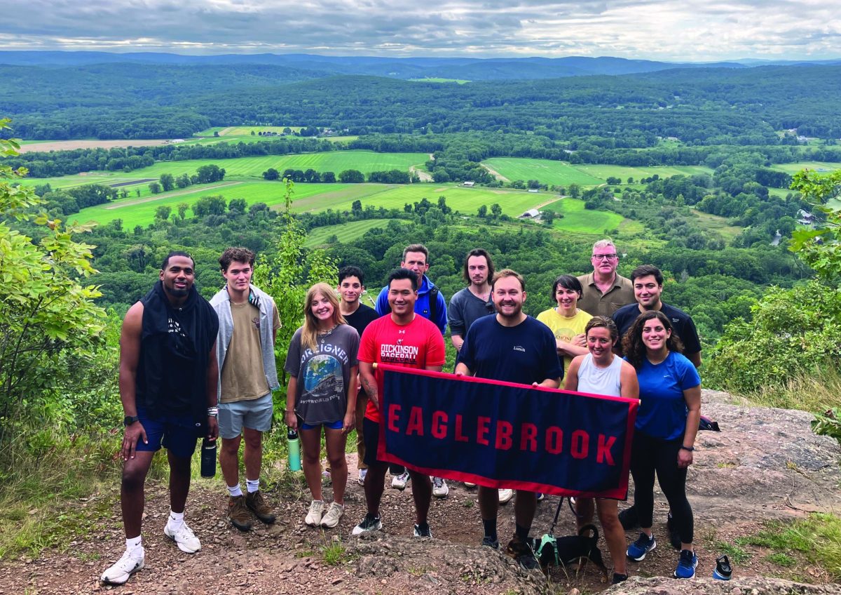 Each year, Eaglebrook's new faculty members hike to The Rock.