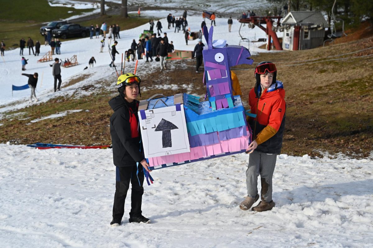 This year's Cardboard Sled Race will be held on Tuesday, February 4, after dinner.